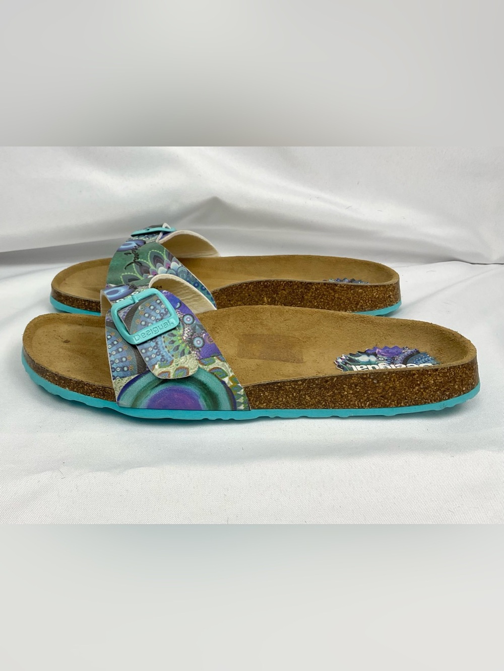 Desigual Bio 2 Cork Slide Sandals Sz 38 EU or 7.5